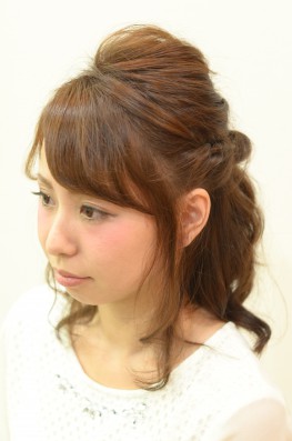 パーティハーフアップ写真