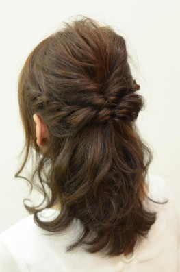 パーティハーフアップBack写真